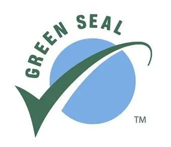 A green seal logo with an arrow and the word " green seal ".